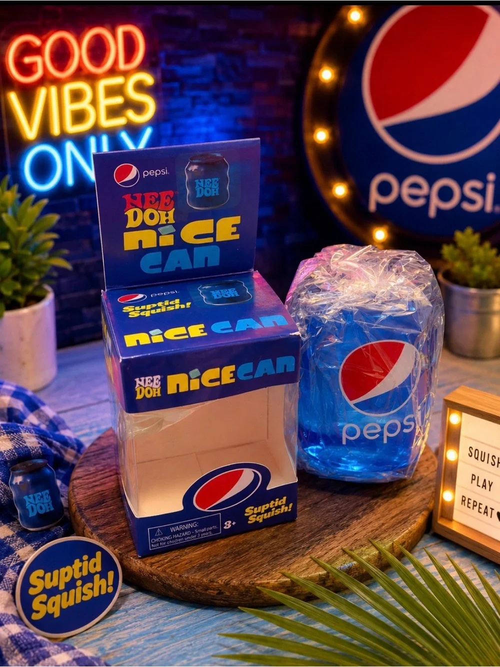 Pepsi Blue Branded Nice Can Party Squishy